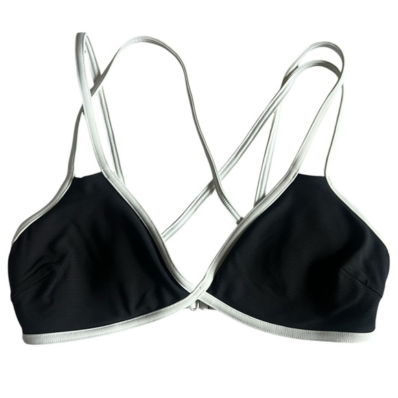 Athleta Black & White Bikini Top - Size Small - Picture 1 of 7